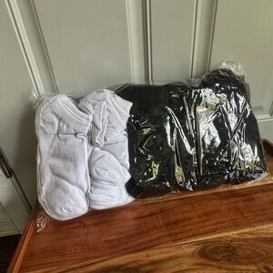 Men's Black and White Socks